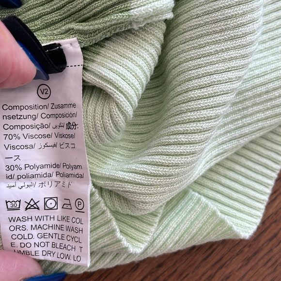 M Green Tube Sweater Ribbed Dress - Picture 4 of 7